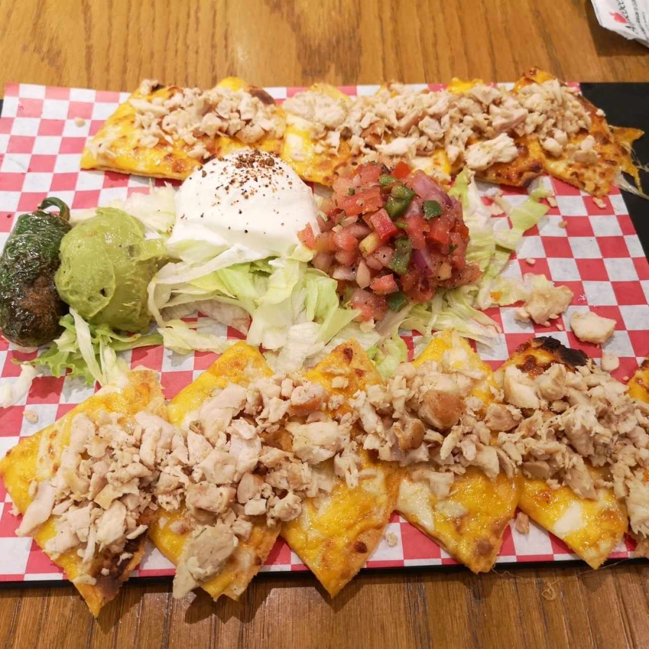 nachos de pollo