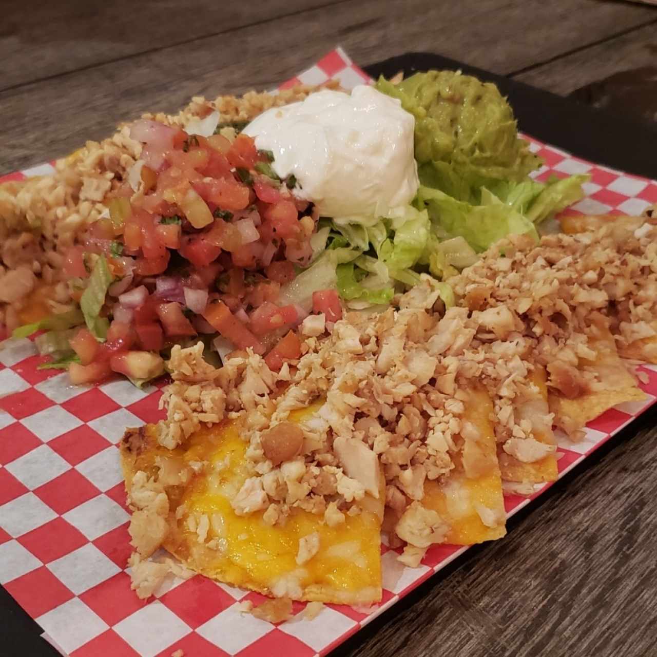 nachos con pollo 