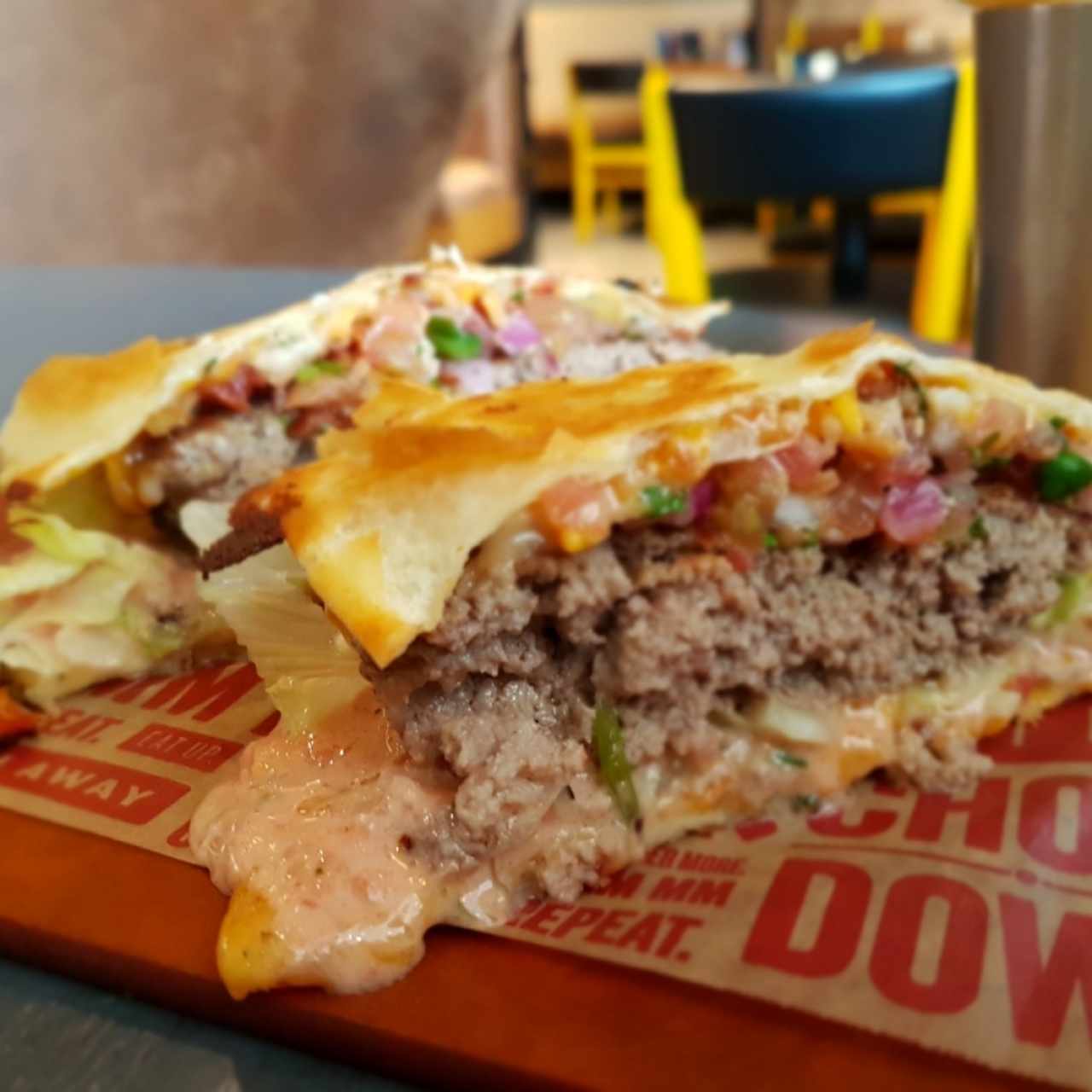 hamburguesa en tortilla