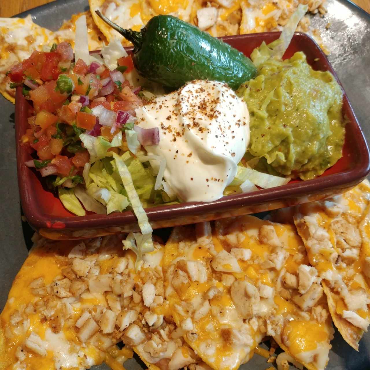 Nachos de pollo