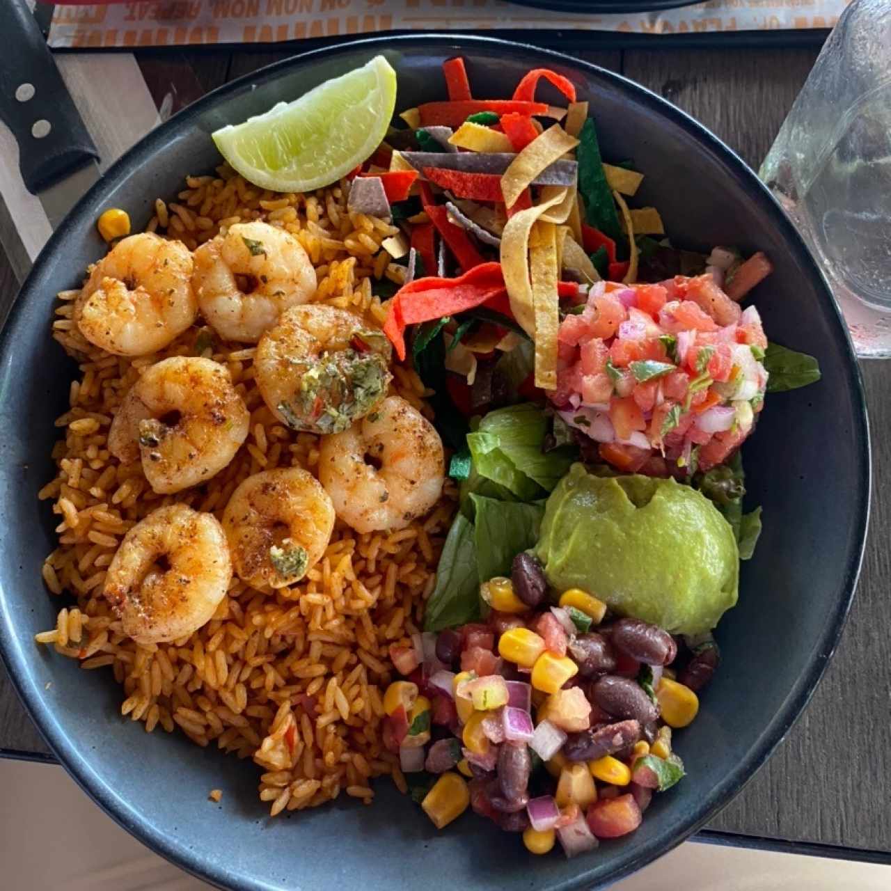 tex mex shrimp bowl