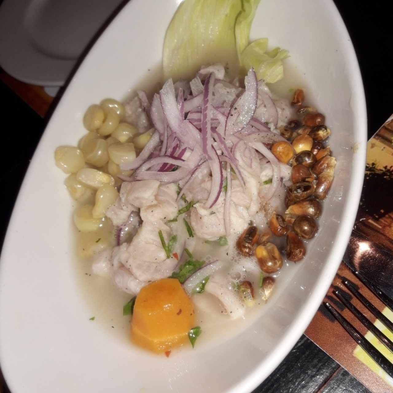 ceviche carretillero de corvina