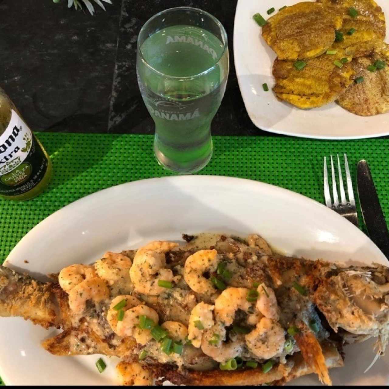 Pescado a lo macho (corvina)