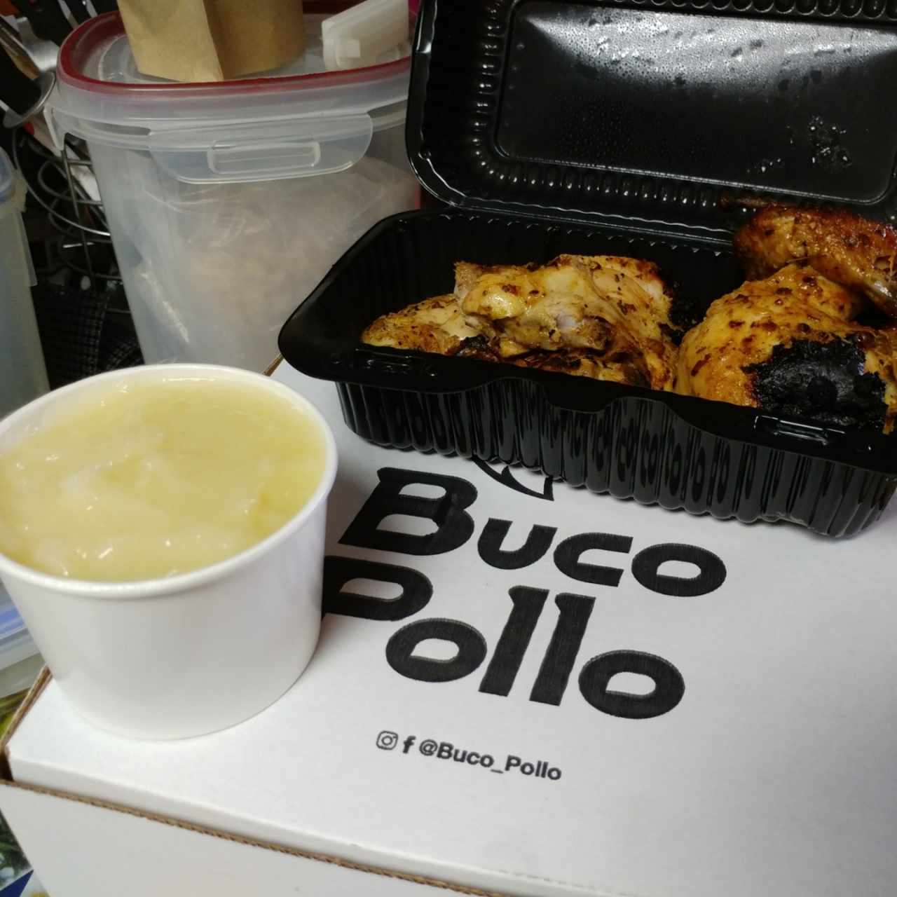 pollo y pure de yuca