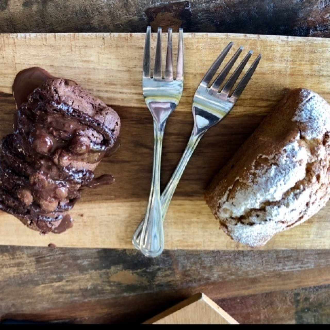 Brownie y ponquesito de Naranja