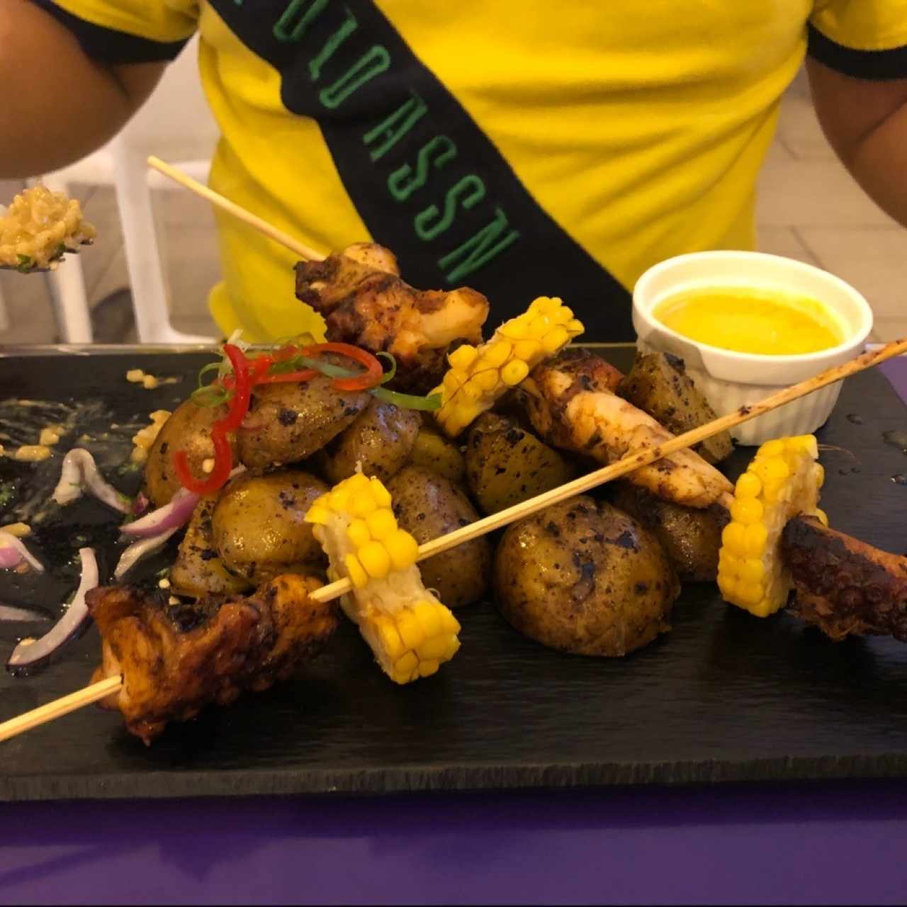 brochetas de pulpo