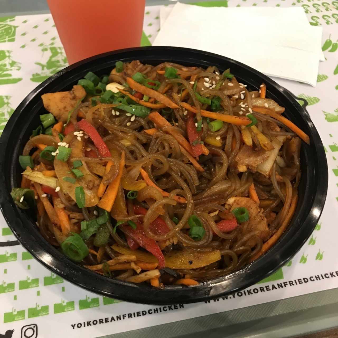 Japchae con Pollo