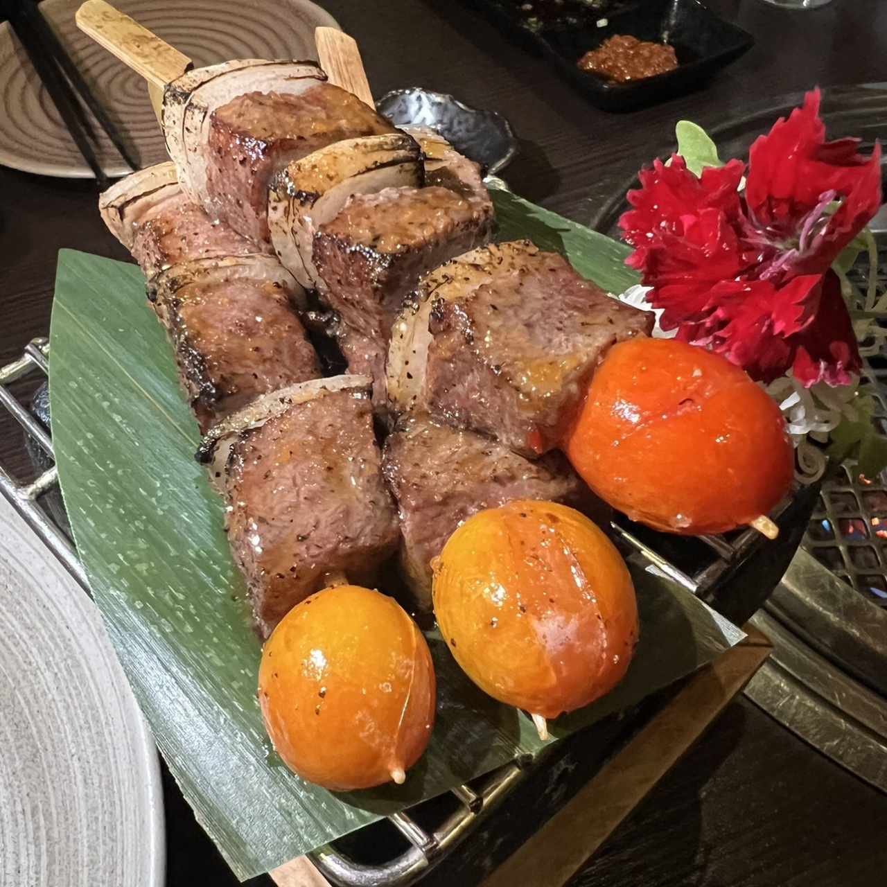 Brochetas de wagyu 