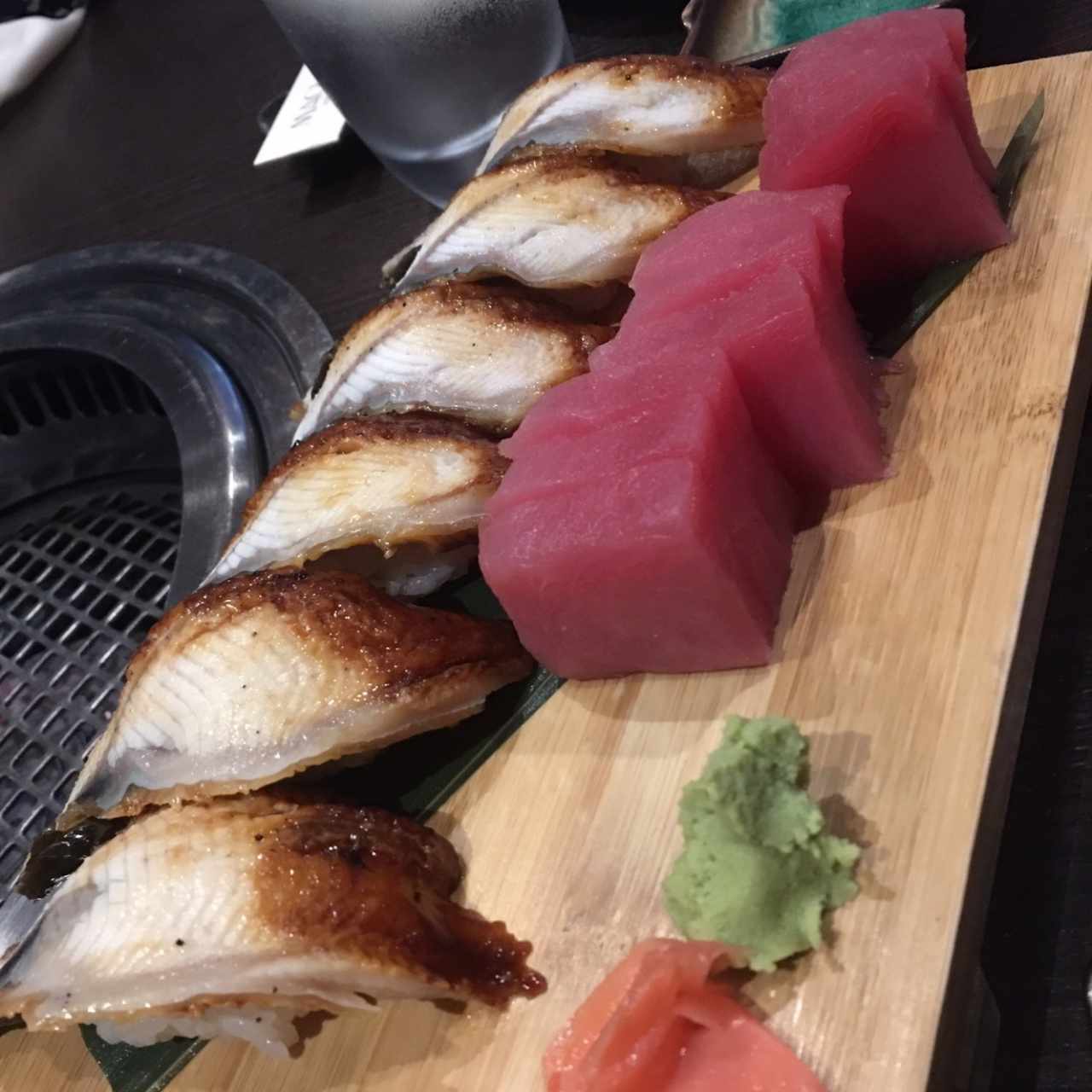 Sashimi de tuna y anguila