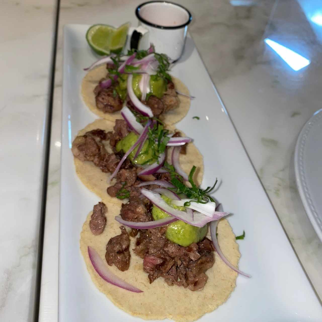 TACOS DE RIB EYE