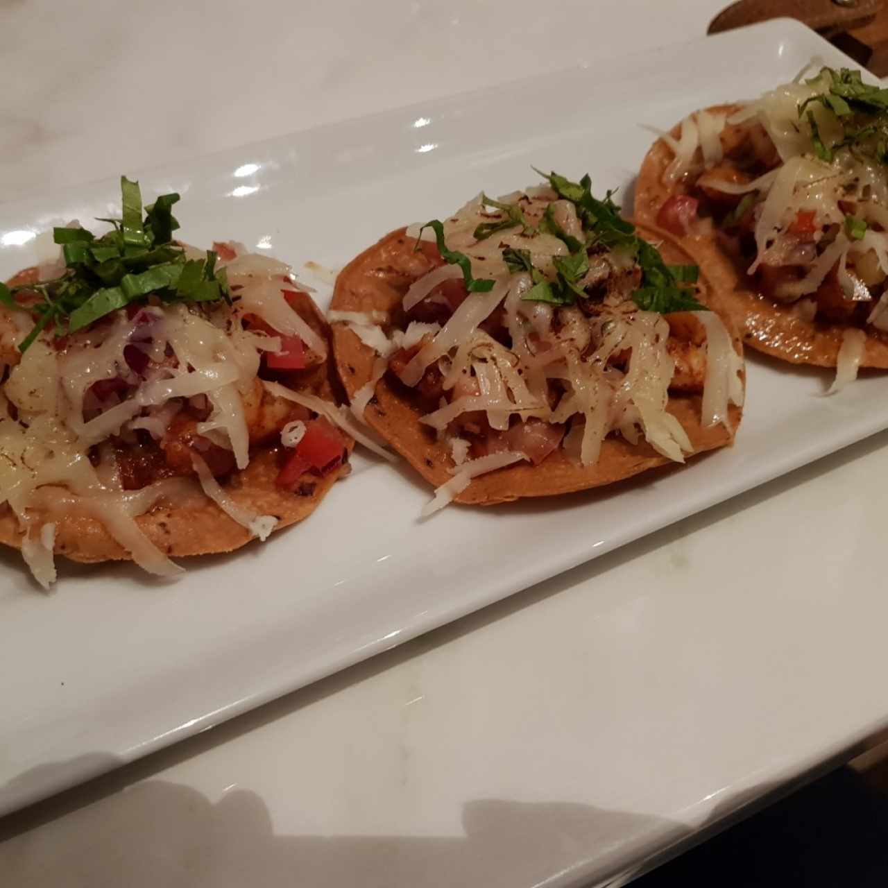 Tostadas de camarones