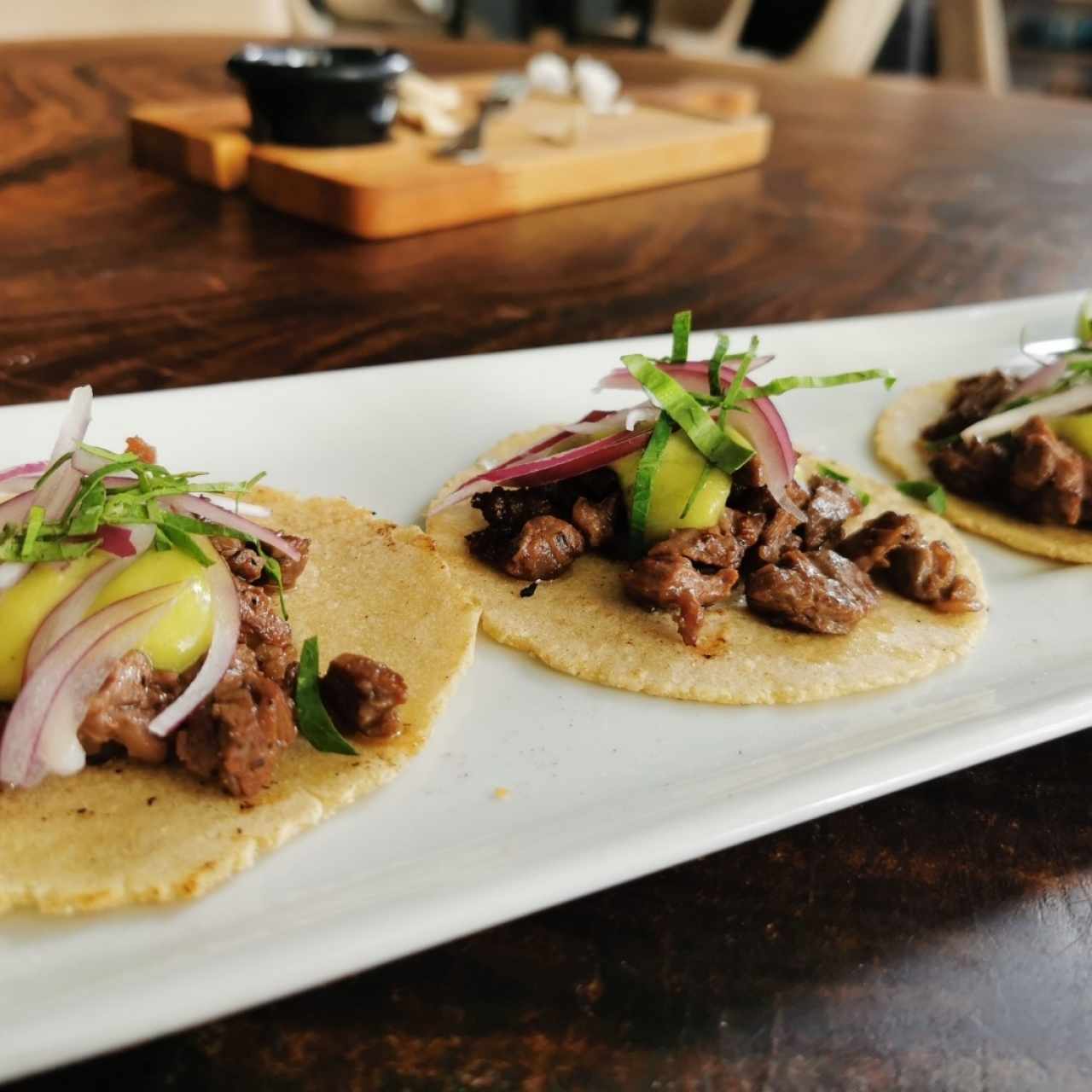 TACOS DE RIB EYE