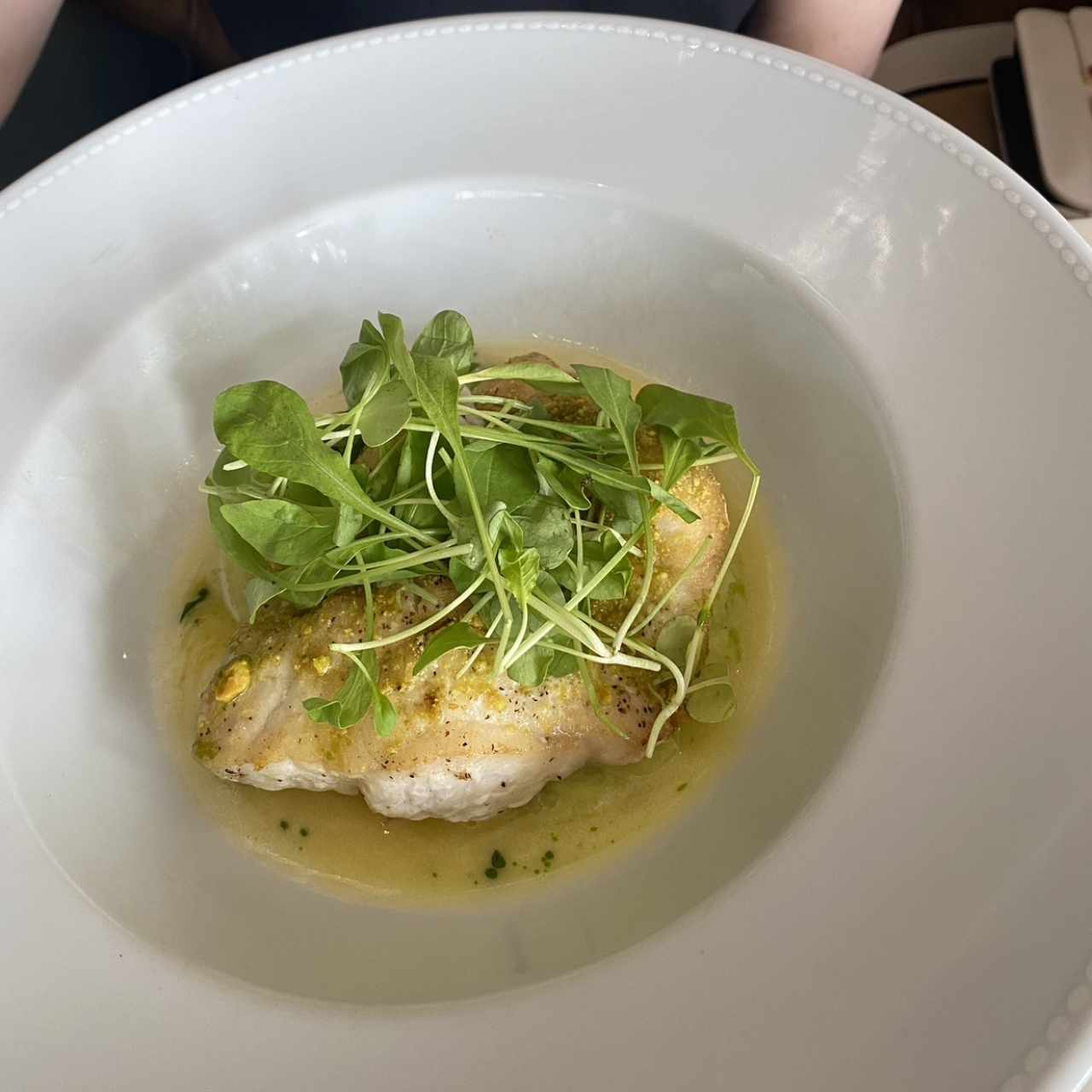 Corvina en Costra de Pistacho