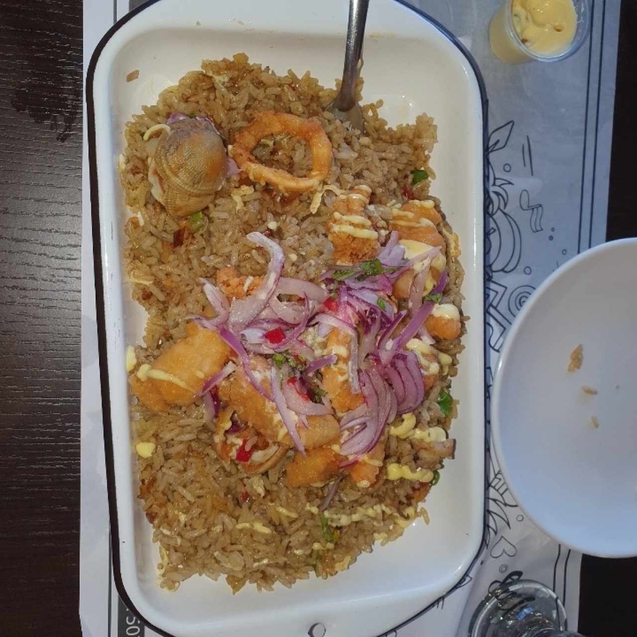 Arroz chaufa de mariscos