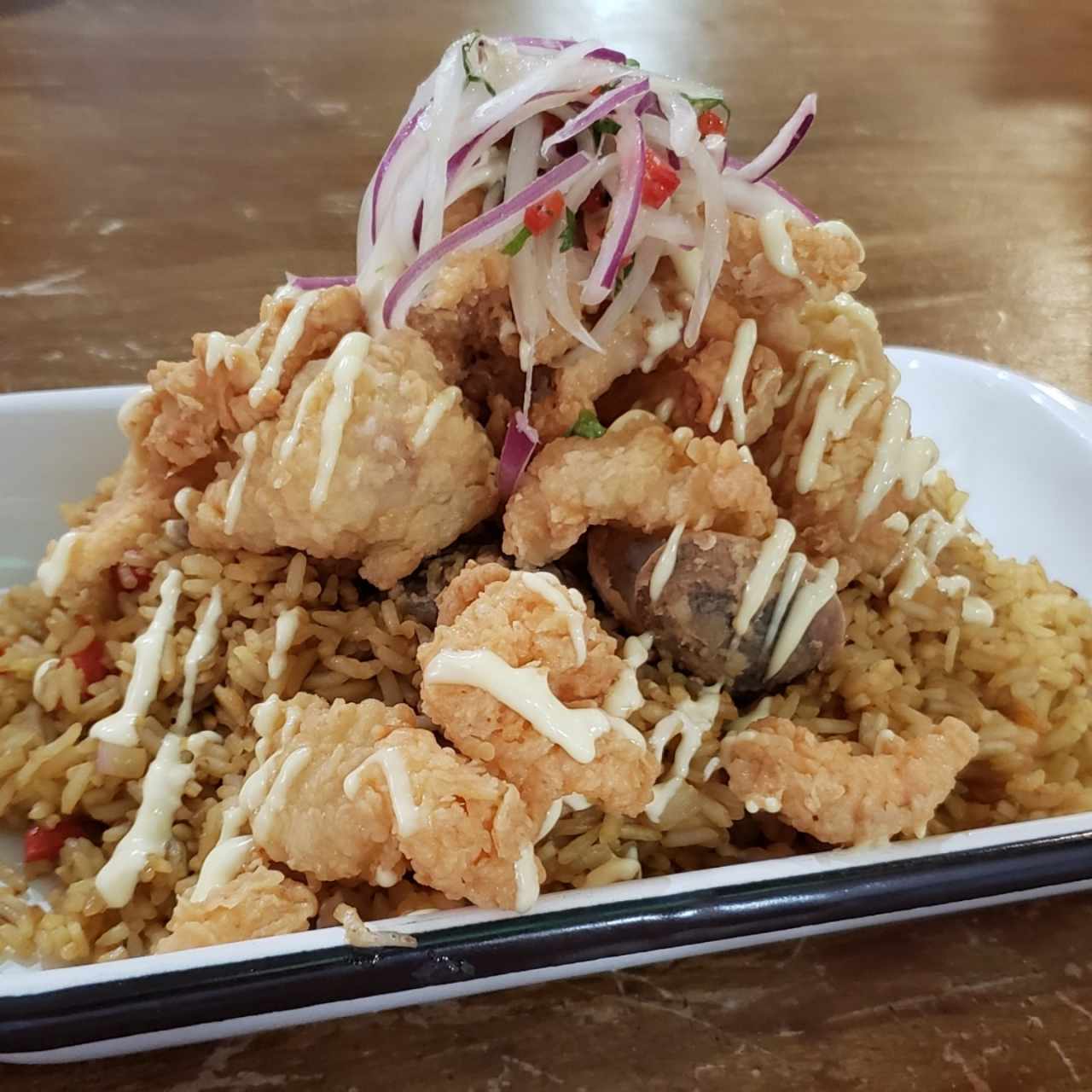 arroz chaufa especial de mariscos 