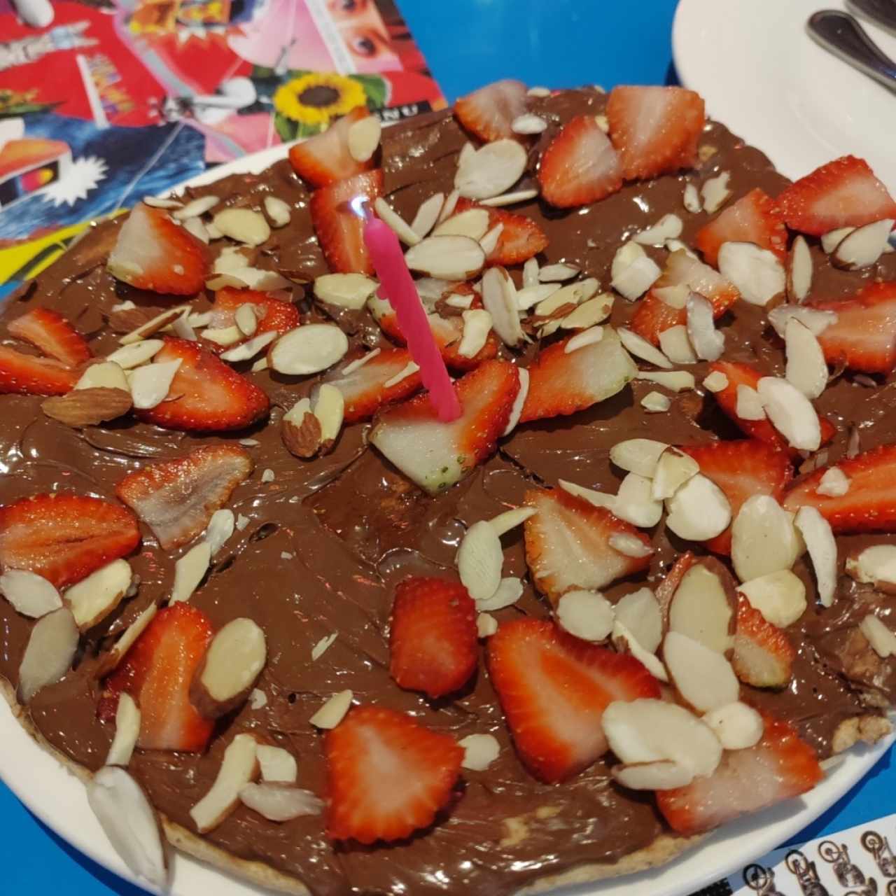 Pizza Nutella con fresas 