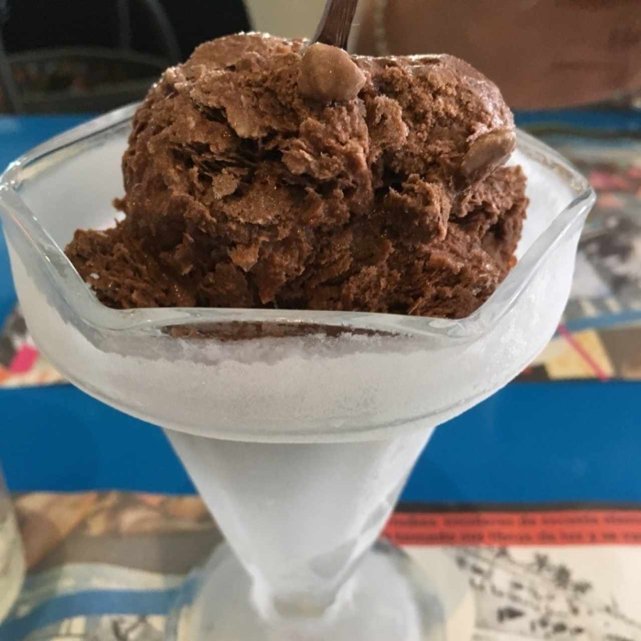 Helado de chocolate