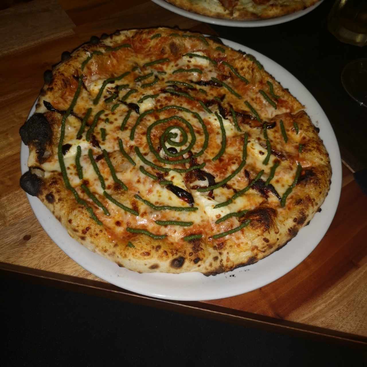 Pizza con pesto