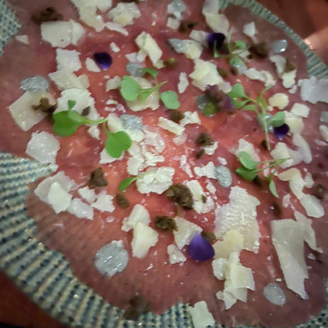 Antipasti - Carpaccio al Tartufo