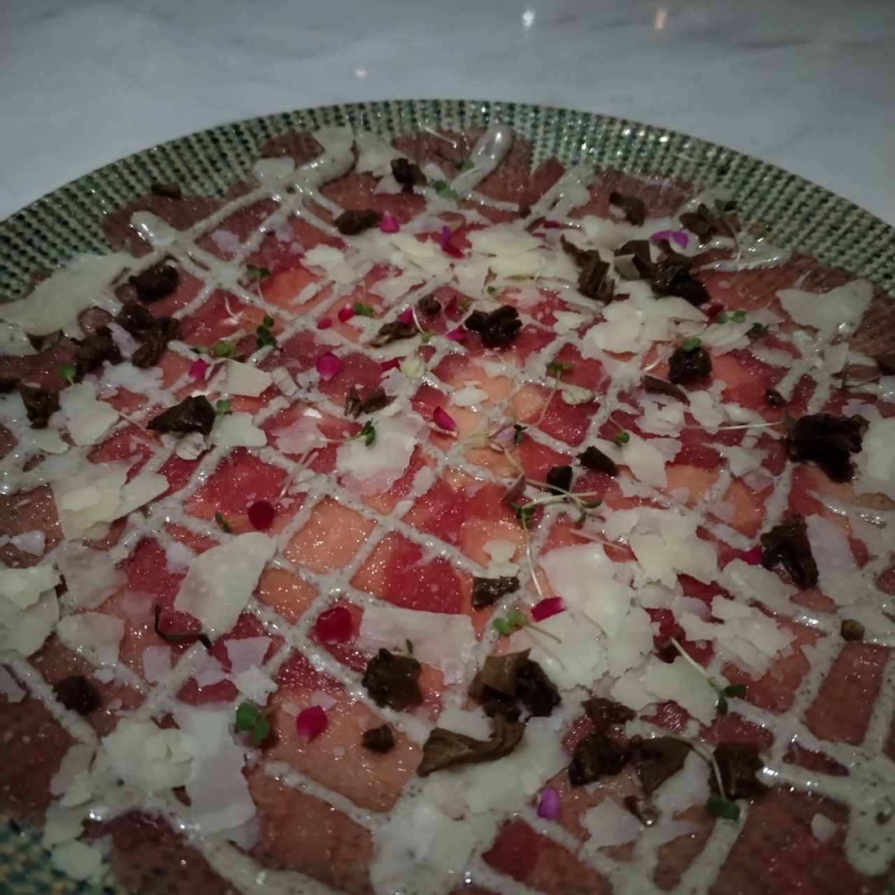 Antipasti - Carpaccio al Tartufo