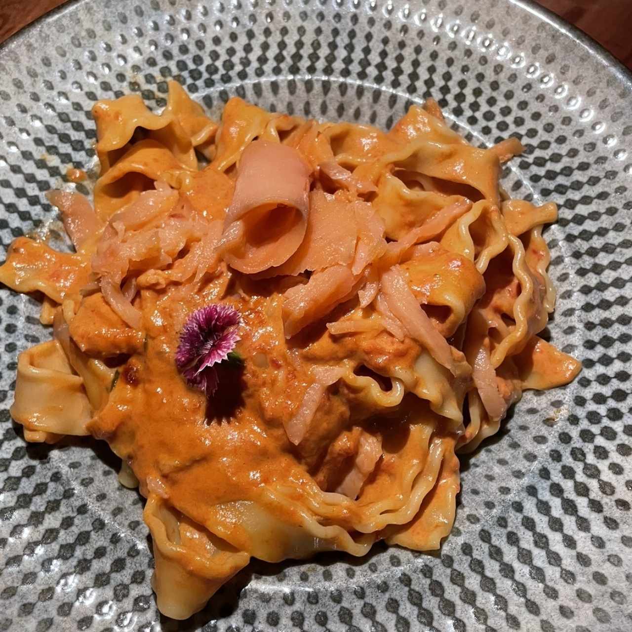 Pasta con salmon