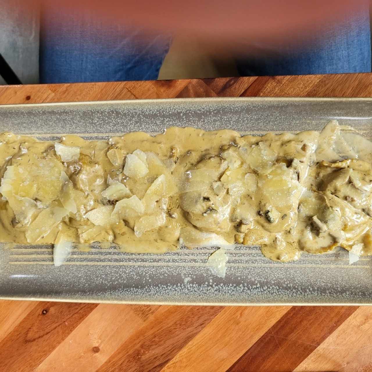 raviolis con hongos