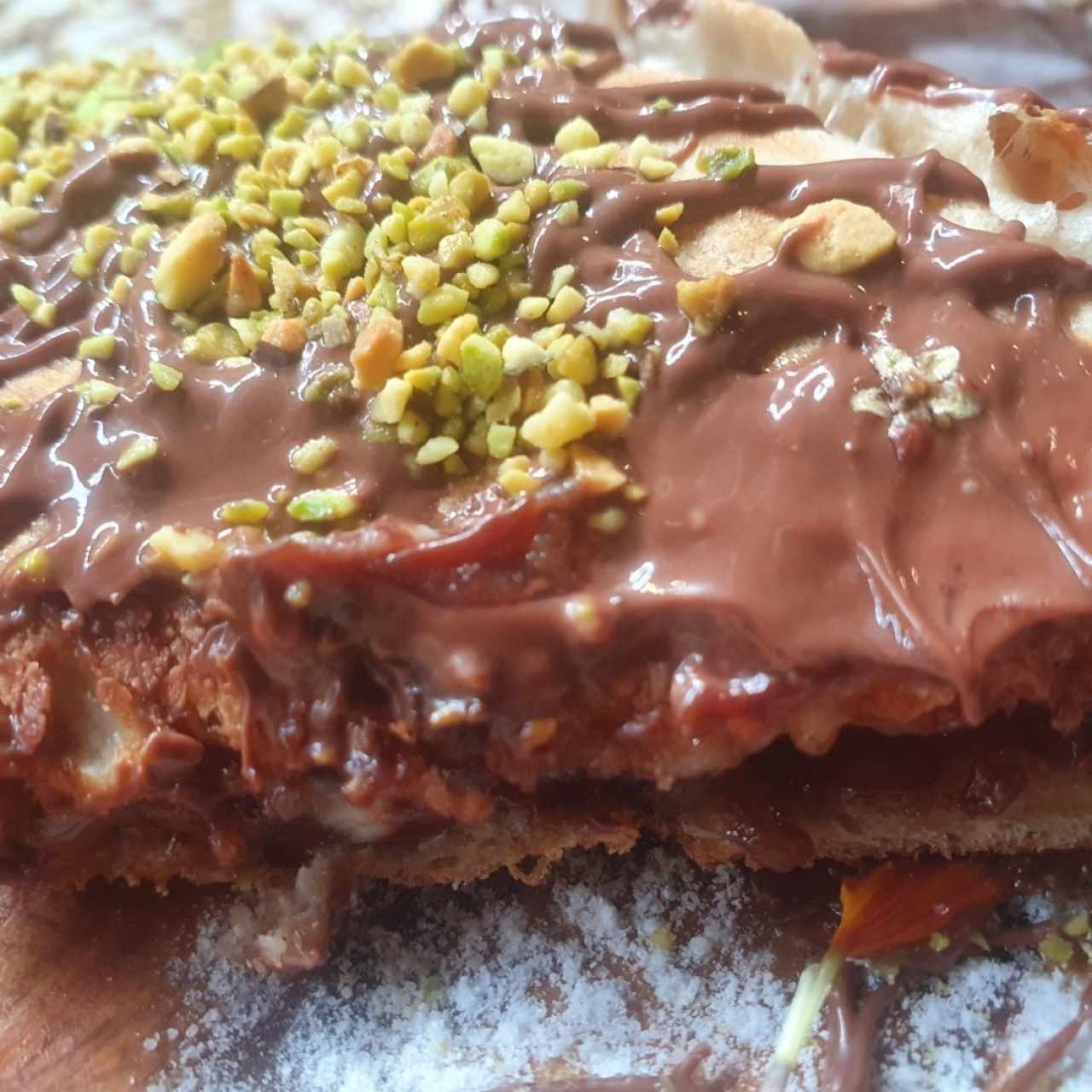 pedazo de Super Calzone de Nutella