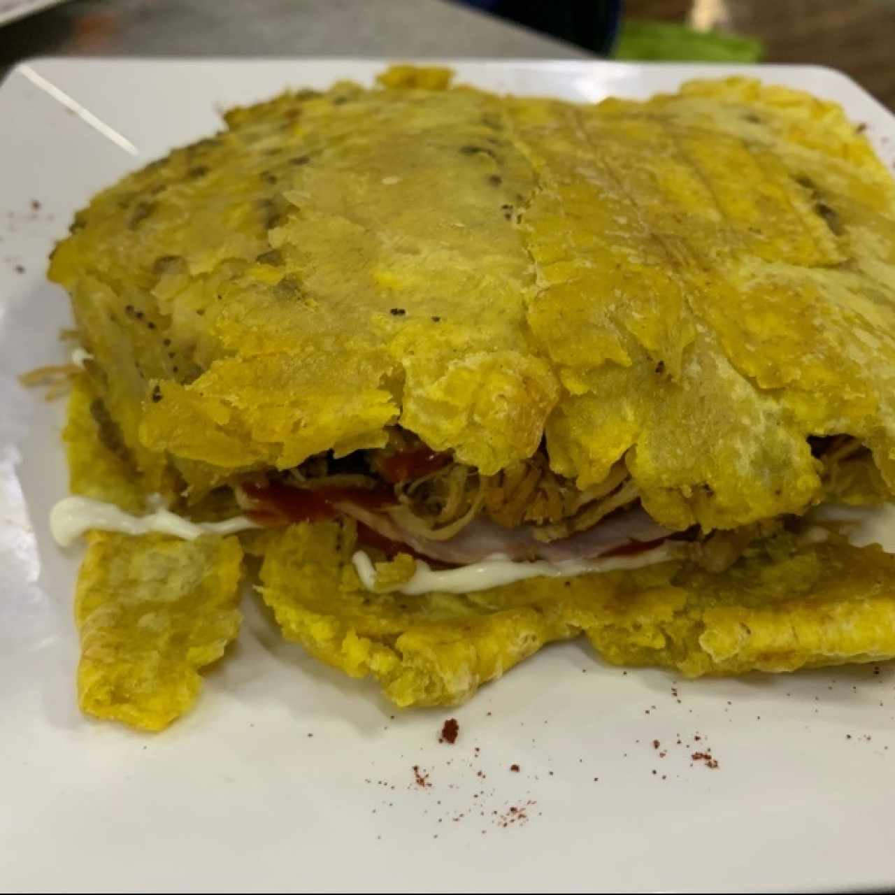 Patacon de pollo