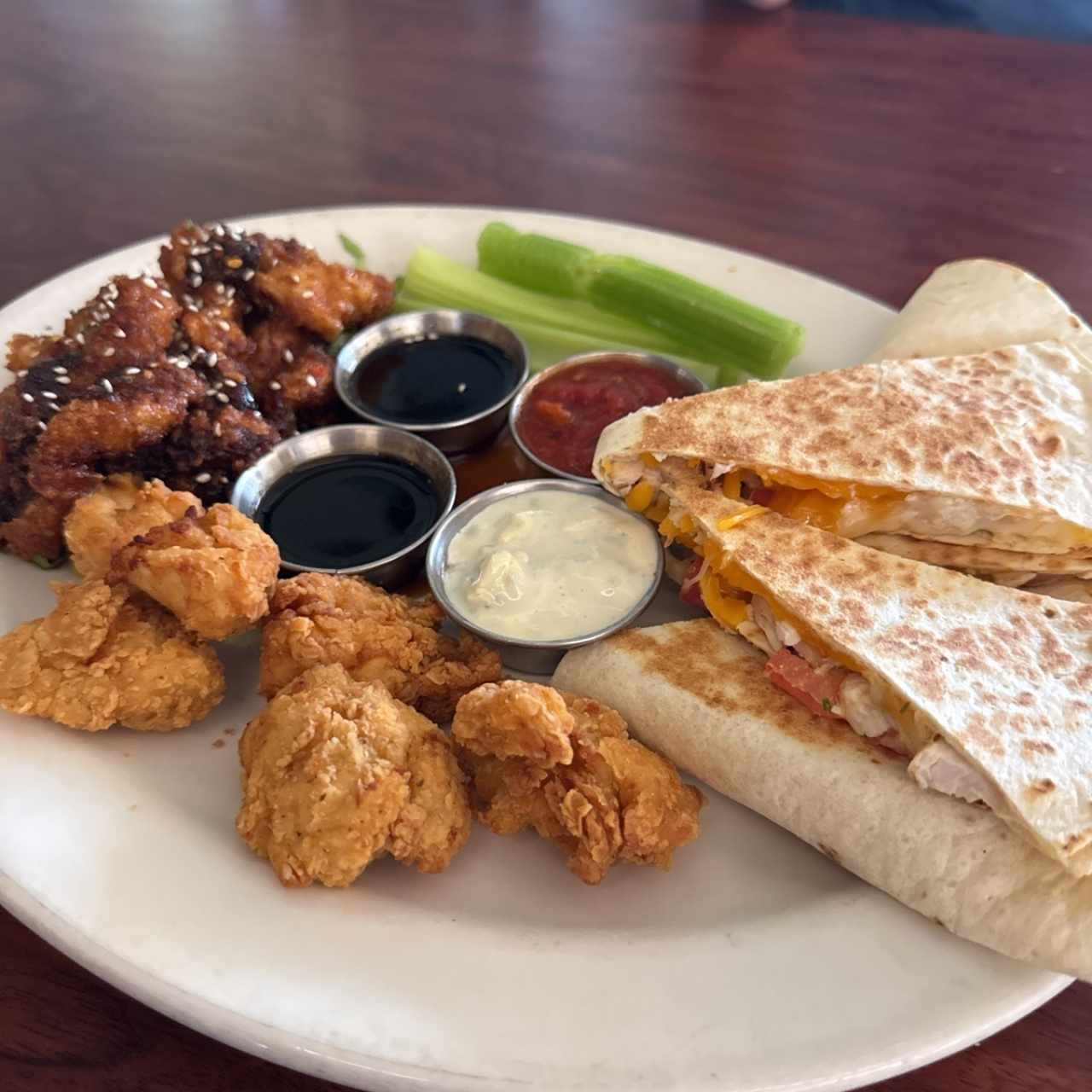 Triple chikenn sampler