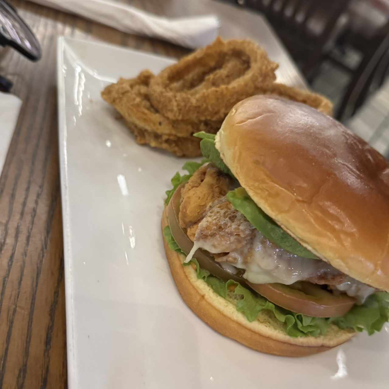 FRIDAYS SIGNATURE WHISKEY-GLAZED CHICKEN SANDWICH