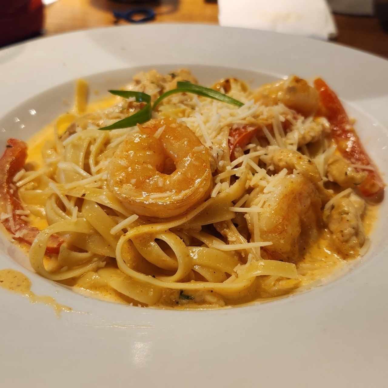 Cajun shrimp and chicken pasta 