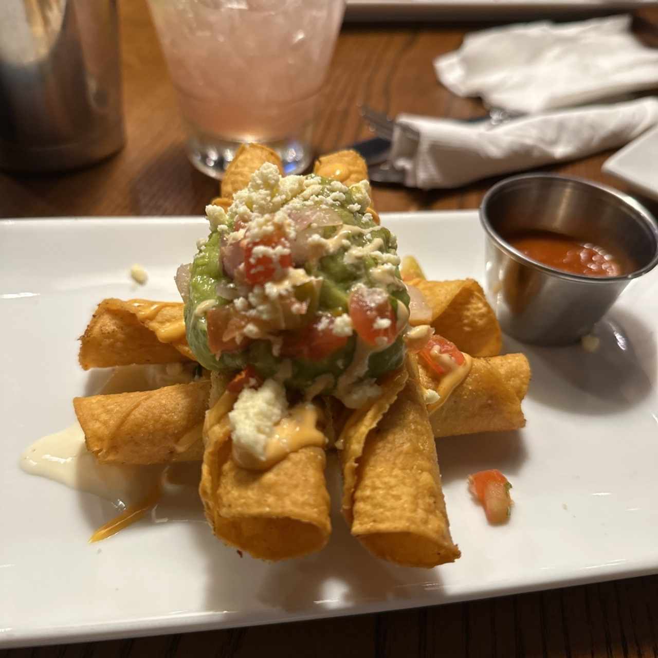 ROASTED CHICKEN TAQUITO STACK