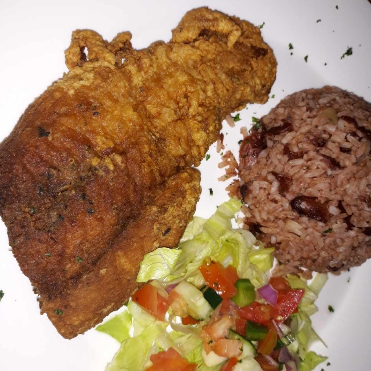 Filete estilo Combo con arroz con coco