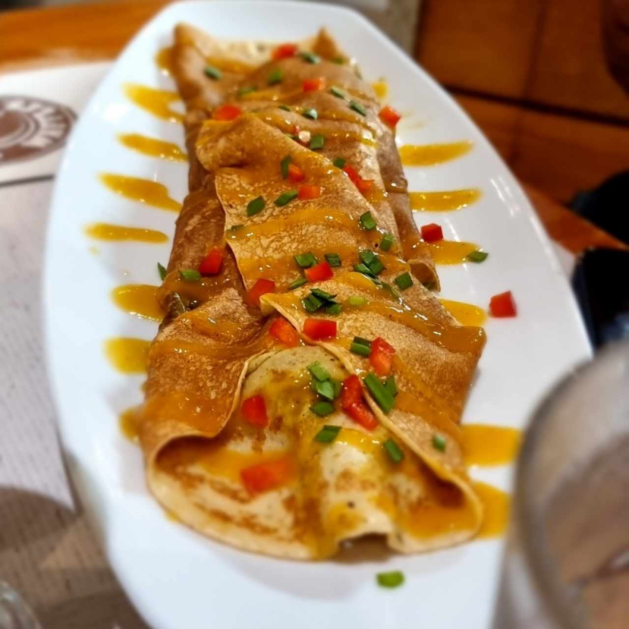 crepe con pollo thai