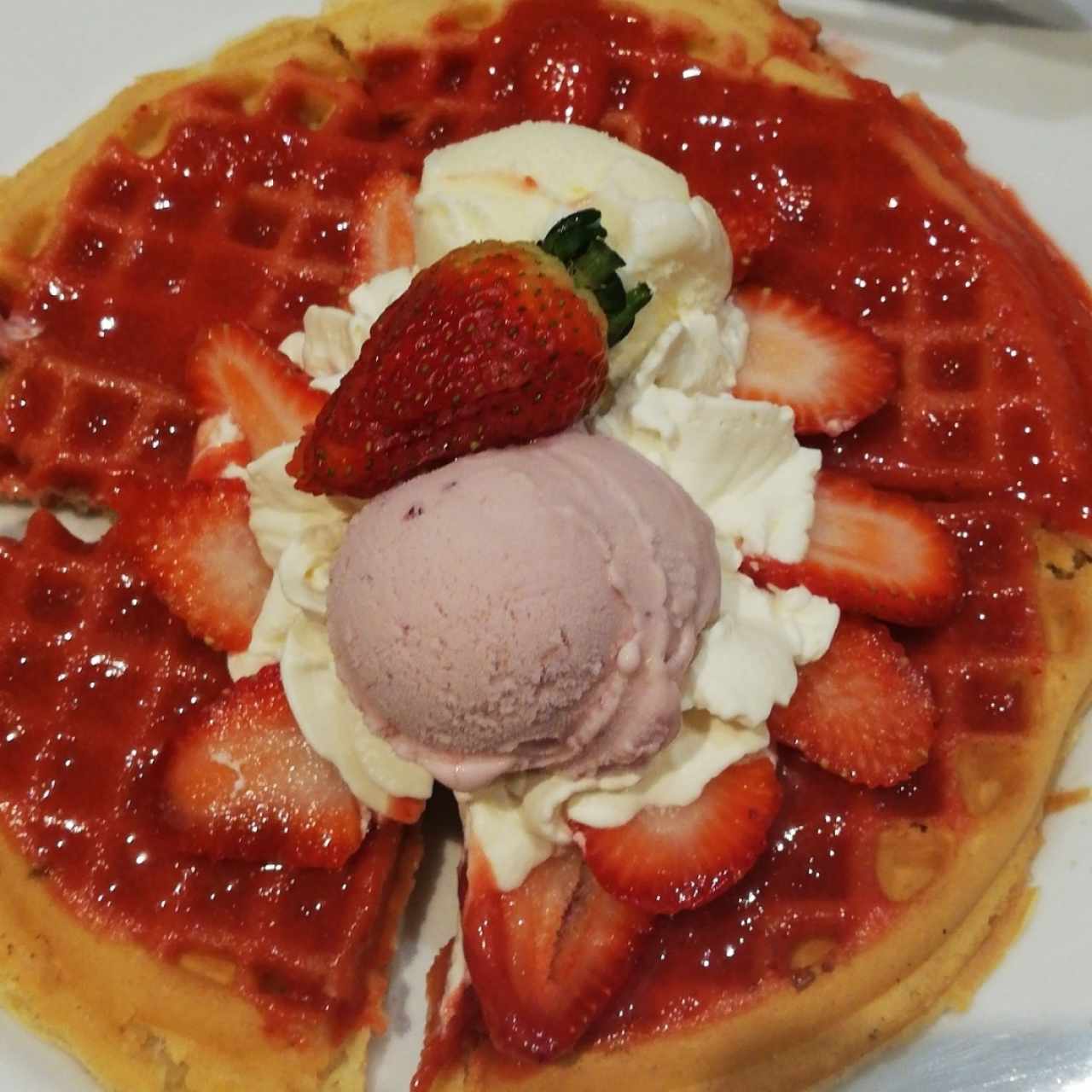 Waffle Deleite de Fresas