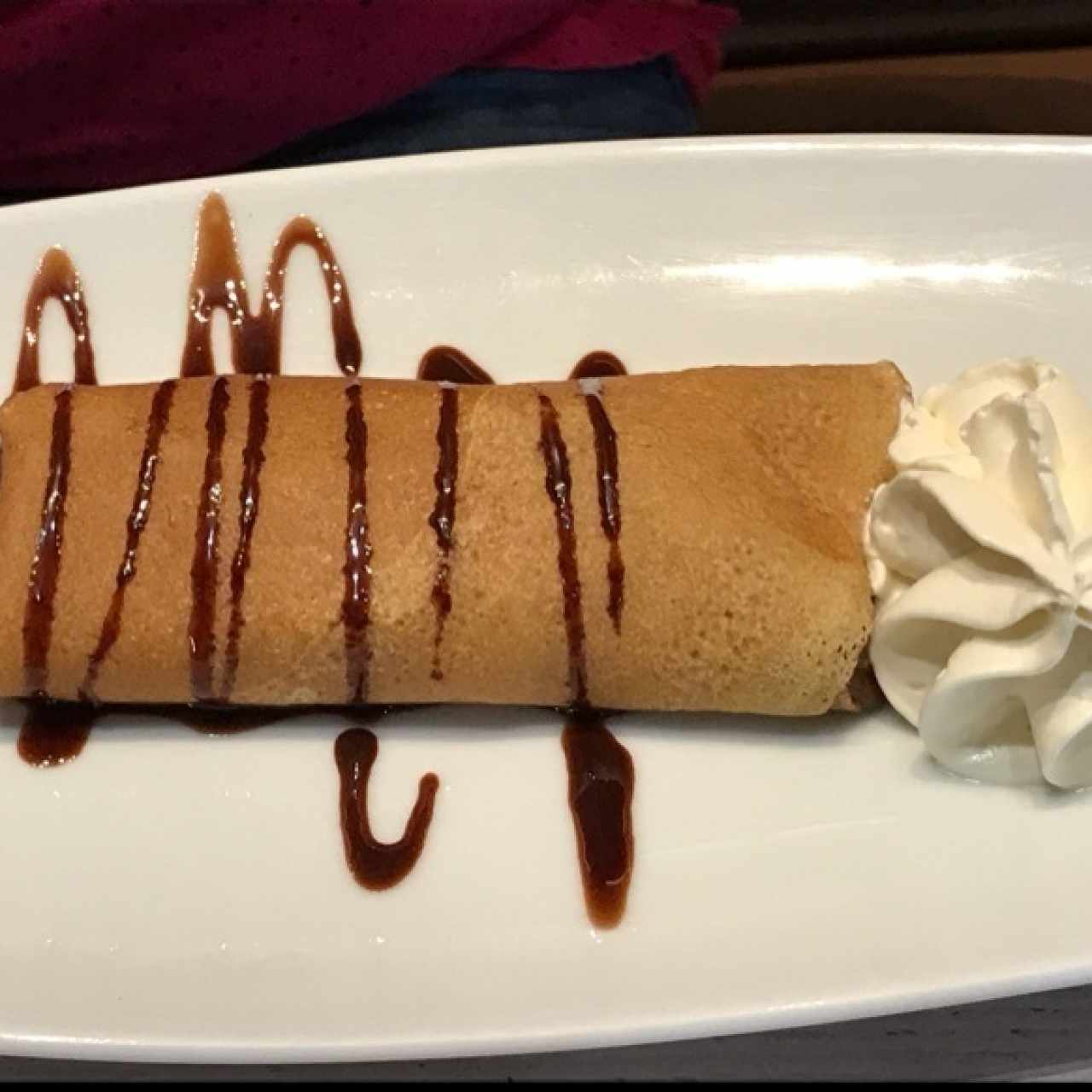 Crepe rellena de fresas