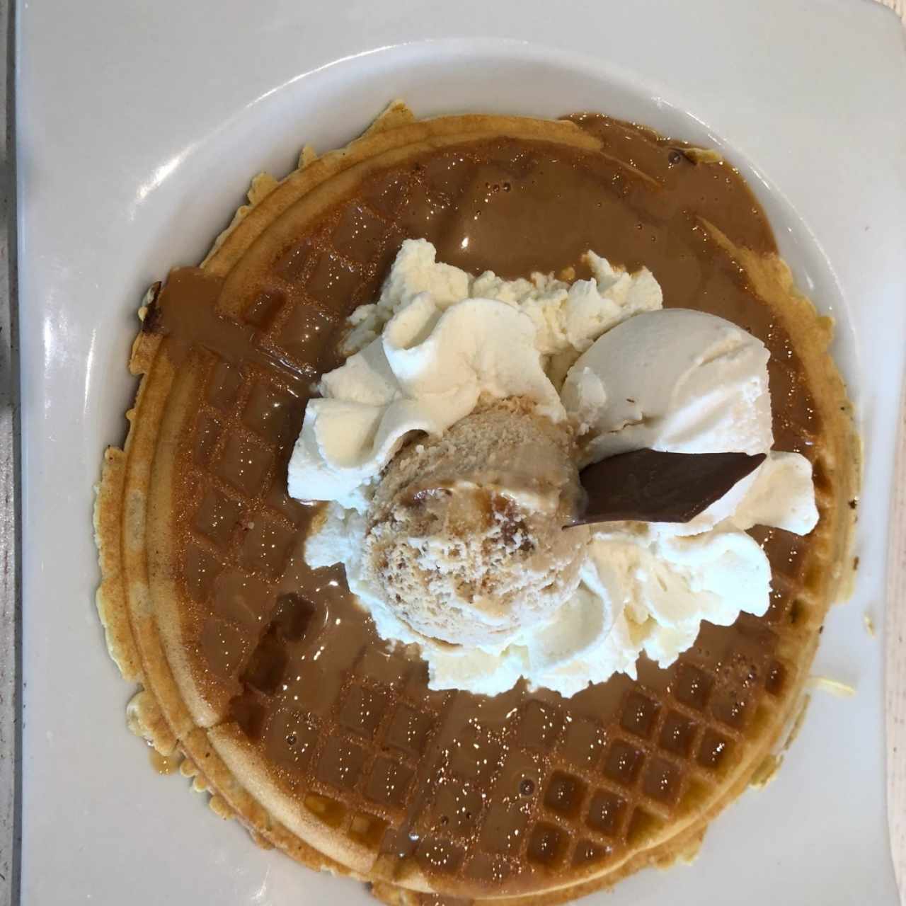 waffle de dulce de leche