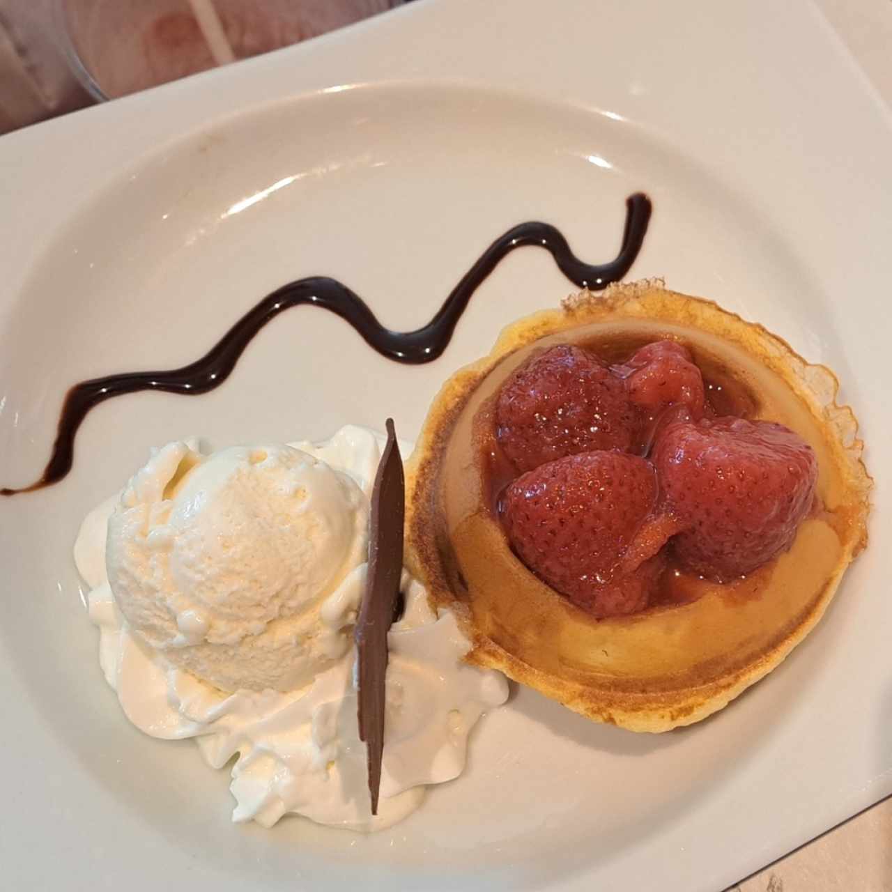 mini waffle de fresa, menú infantil