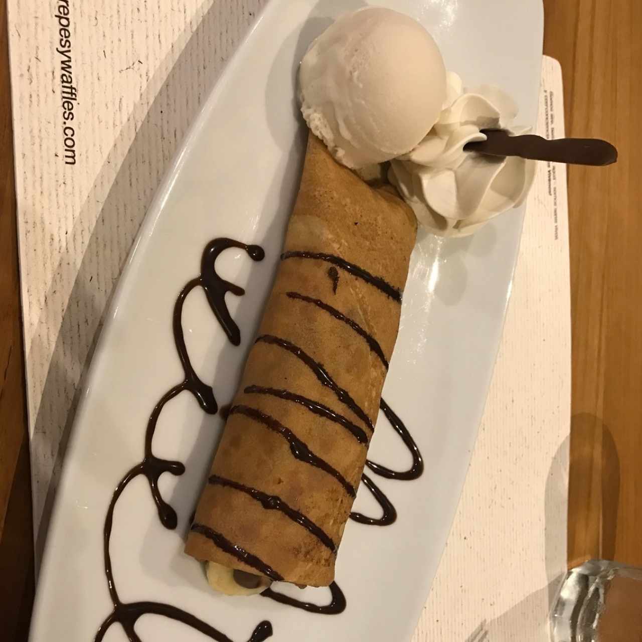 Crepe de nutella, banana y fresas