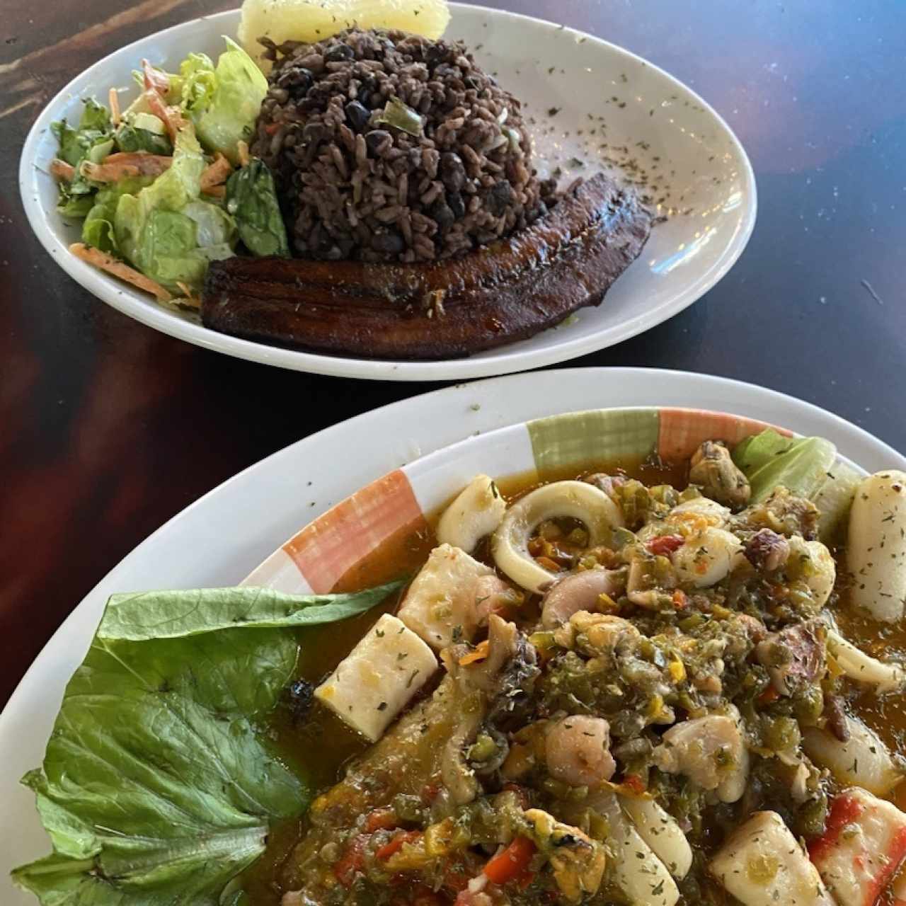 Filete de pescado con mariscos