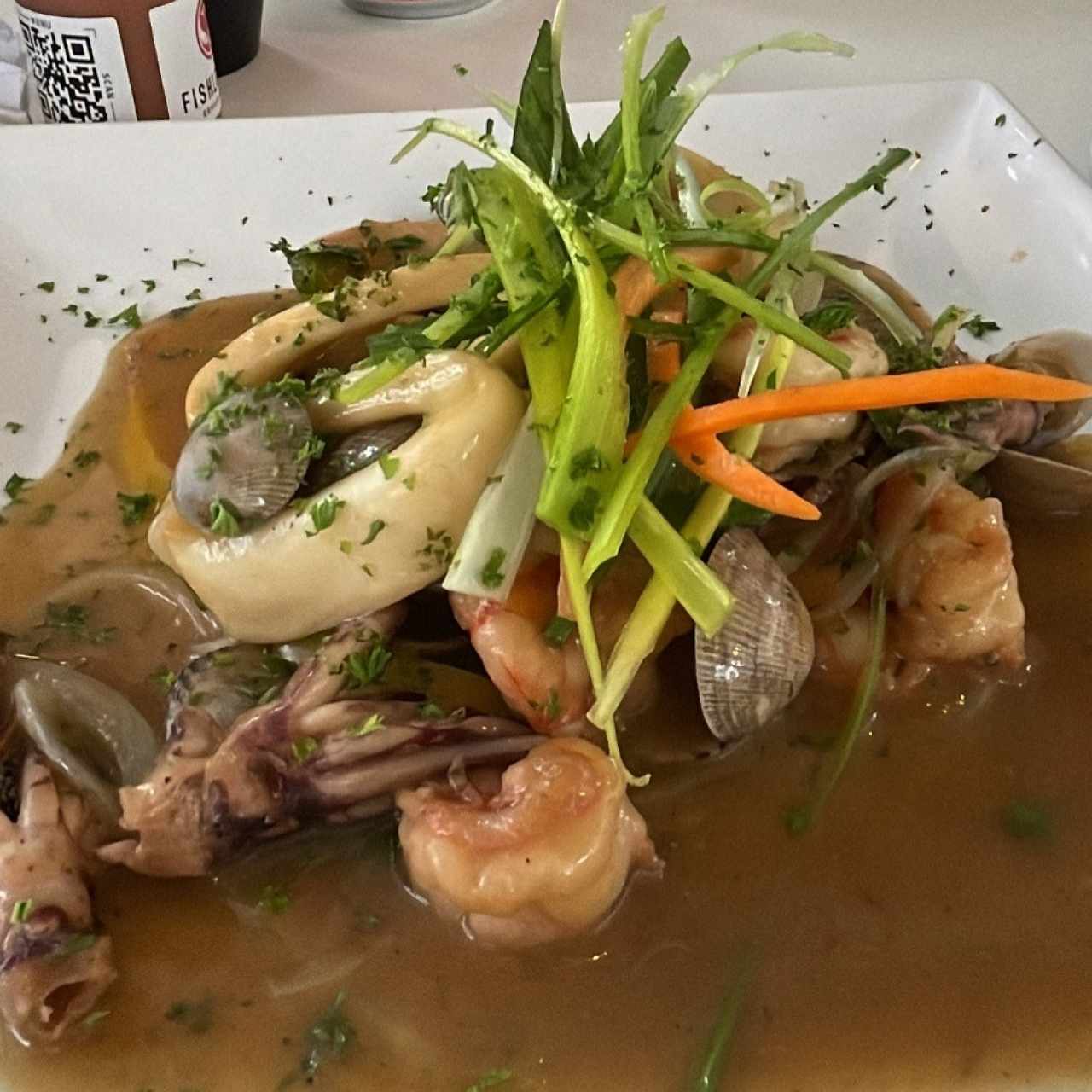 Mariscos salteados