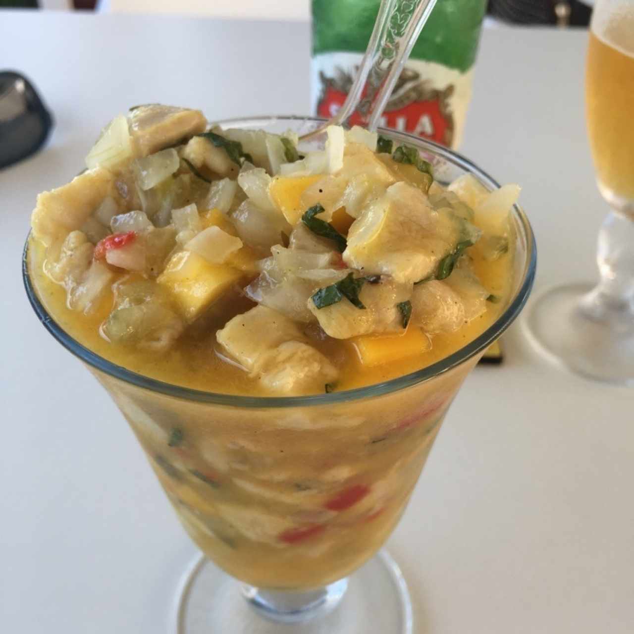 ceviche de corvina con maracuyá