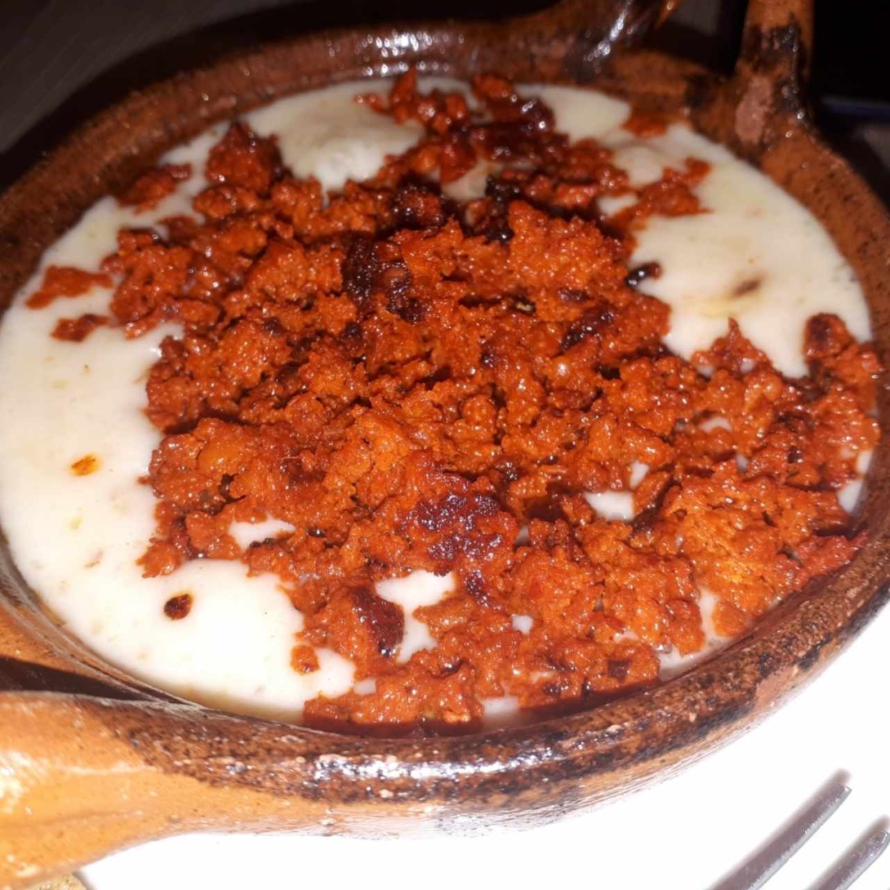 Queso Fundido con chorizo