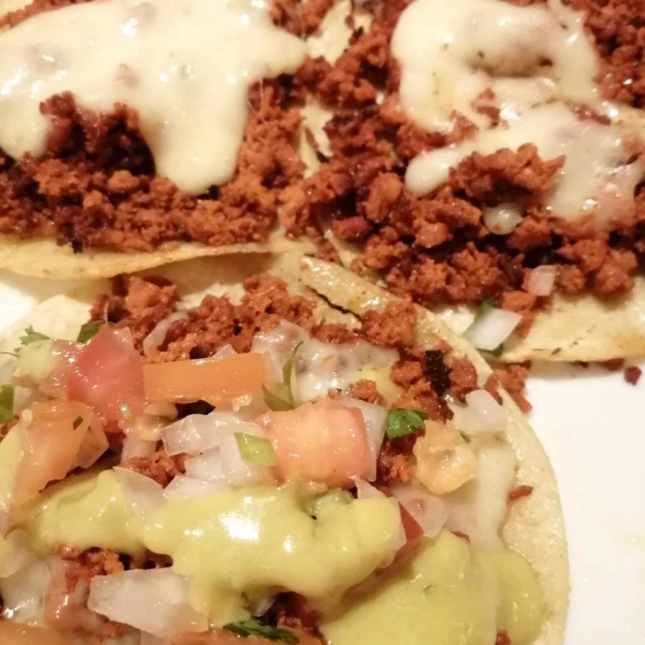 tacos de chorizo con queso