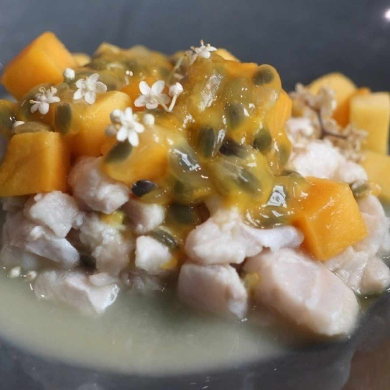 ceviche del pacifico panameño con maracuya