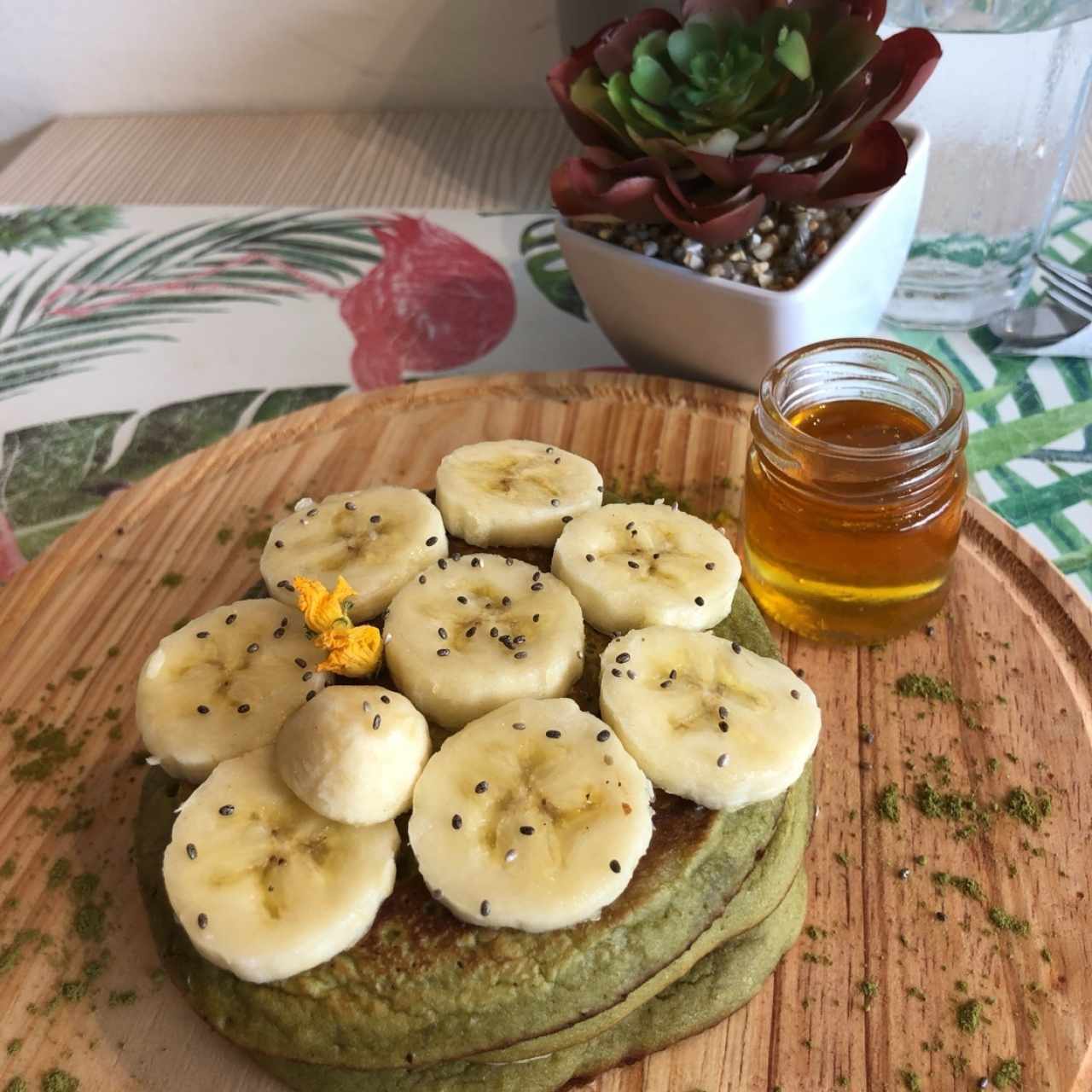 pancakes de matcha