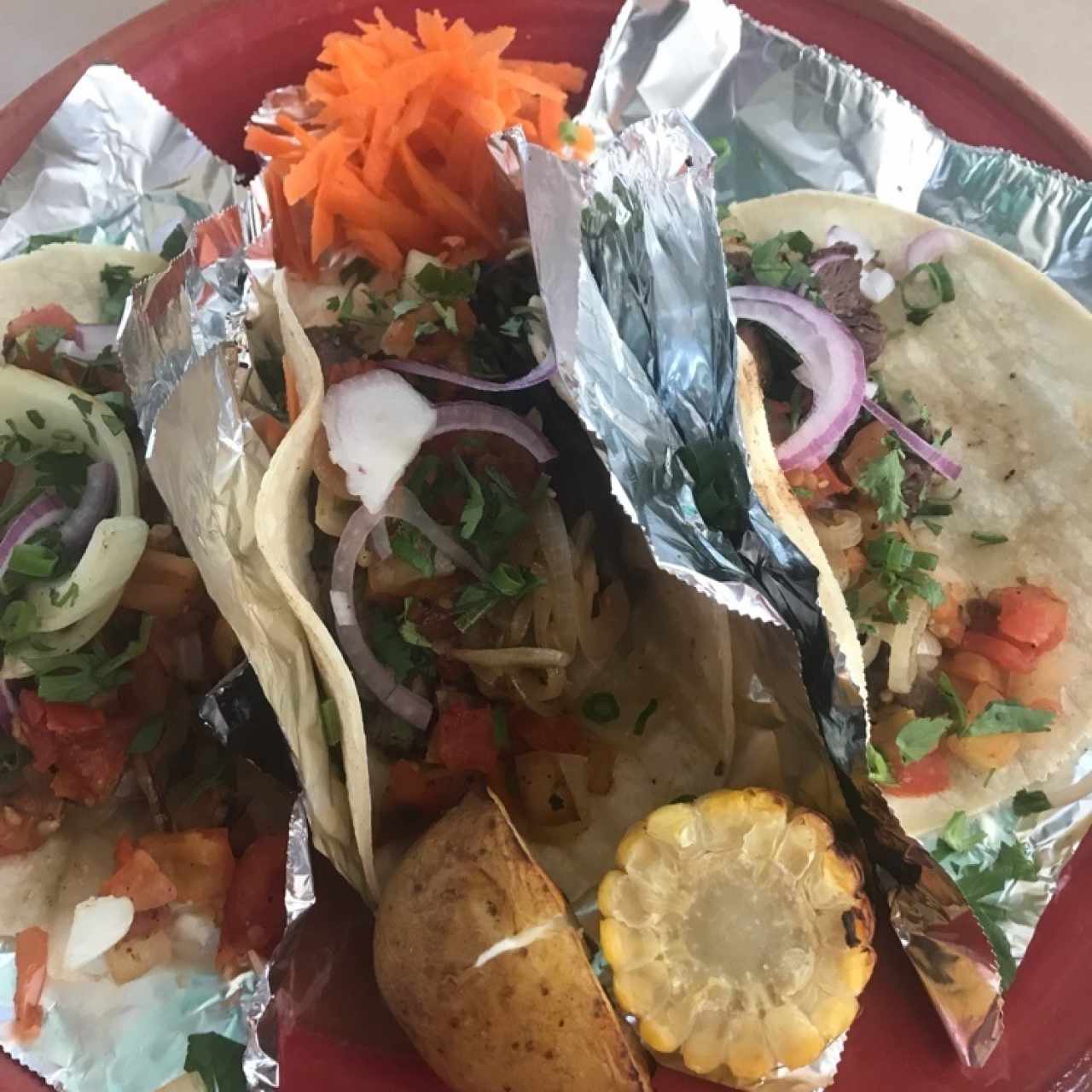 Tacos al Carbon de Carne 