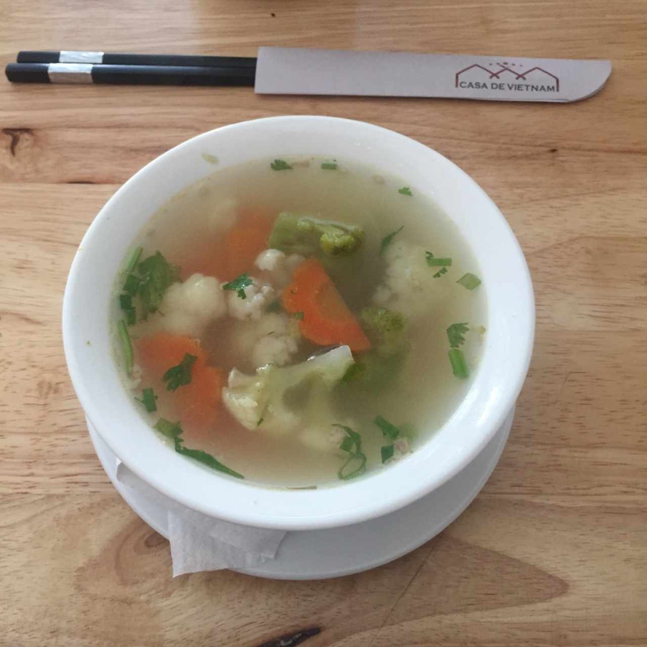 Sopa de brocoli de menu ejecutivo