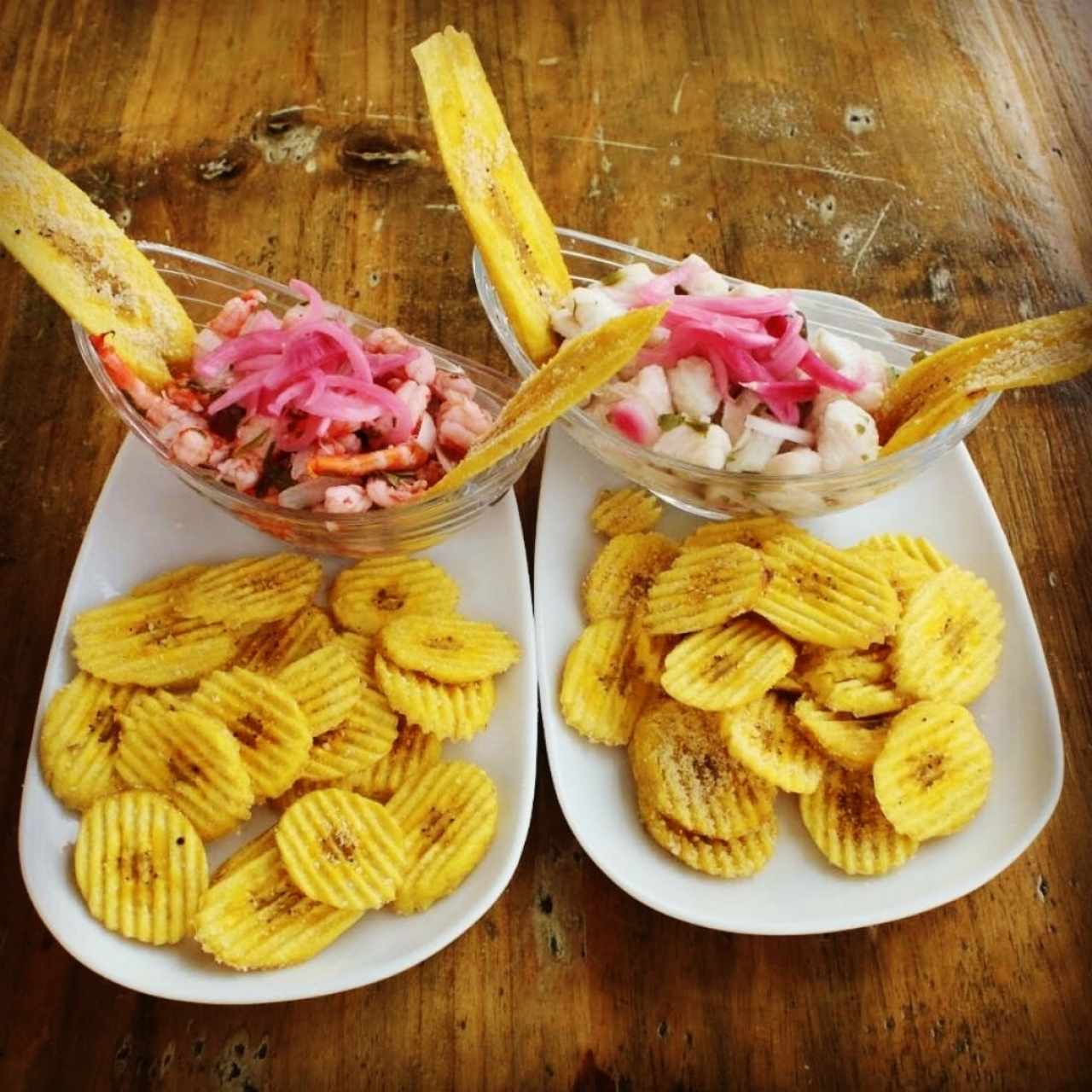 ceviche de corvina camaron y combinación 