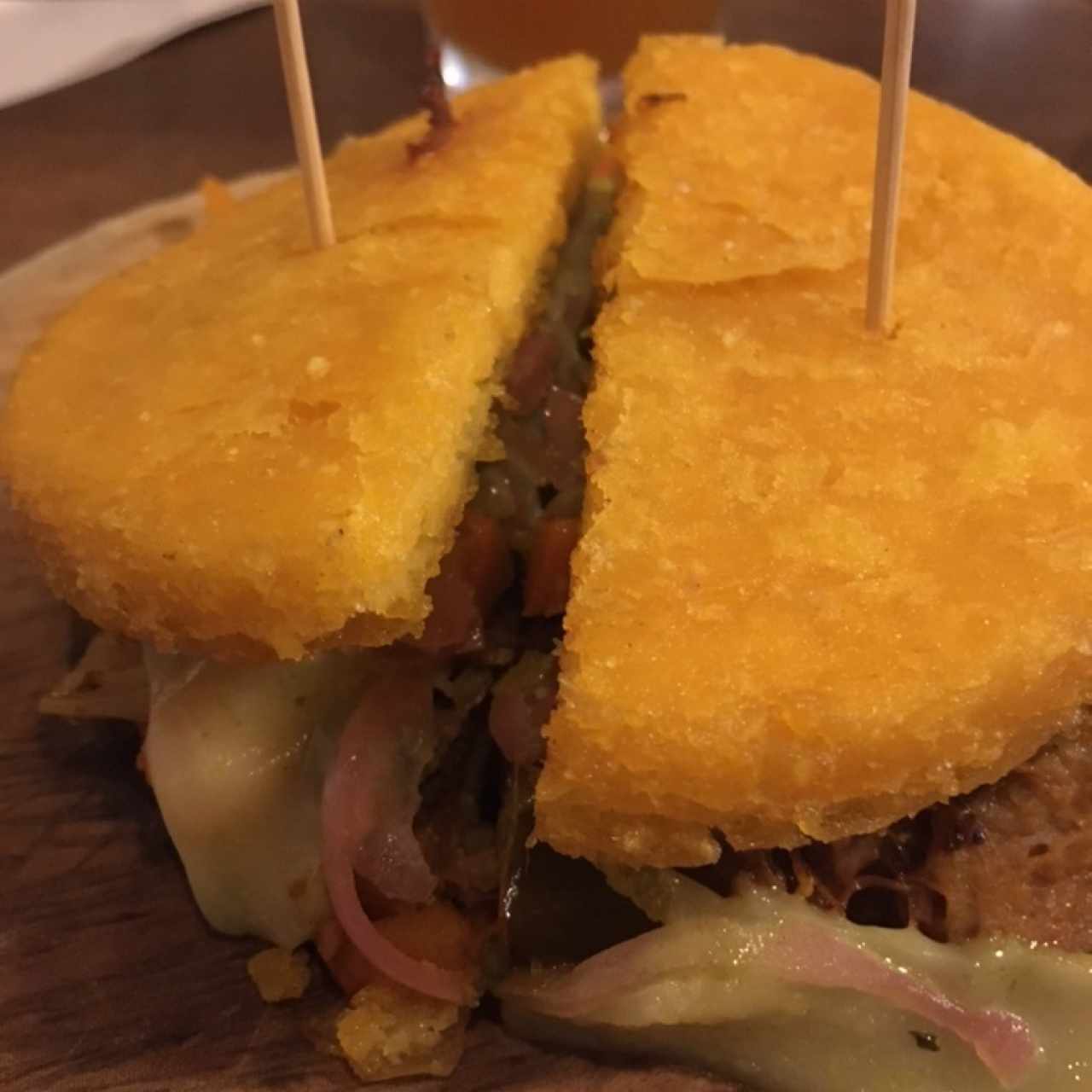 Emparedado de Ropa Vieja en Tortilla. Excelente plato. 😋